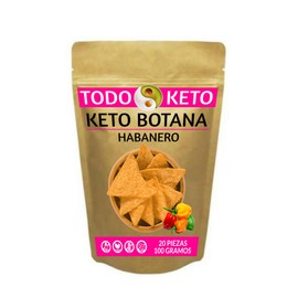 Totopos Keto Botana de Almendra 20 Piezas Horneados (Habanero)