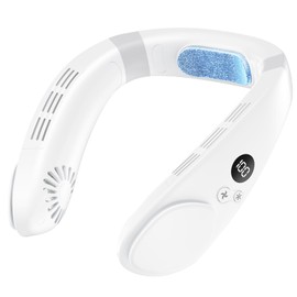Neck Fan with Cooling Plate, Instant Cooling, 3 Levels Adjustable, No Blades, 360 Surround Style