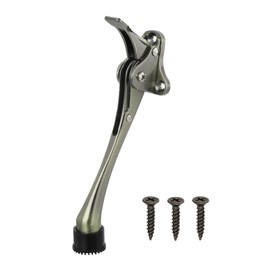 uxcell Kickdown Door Stop, One Touch Kickdown Door Stopper Holder with Non-Slip Rubber Tip and Screws, 6-Inch Metal Door Kickstand for Bottom of Door, Bronze