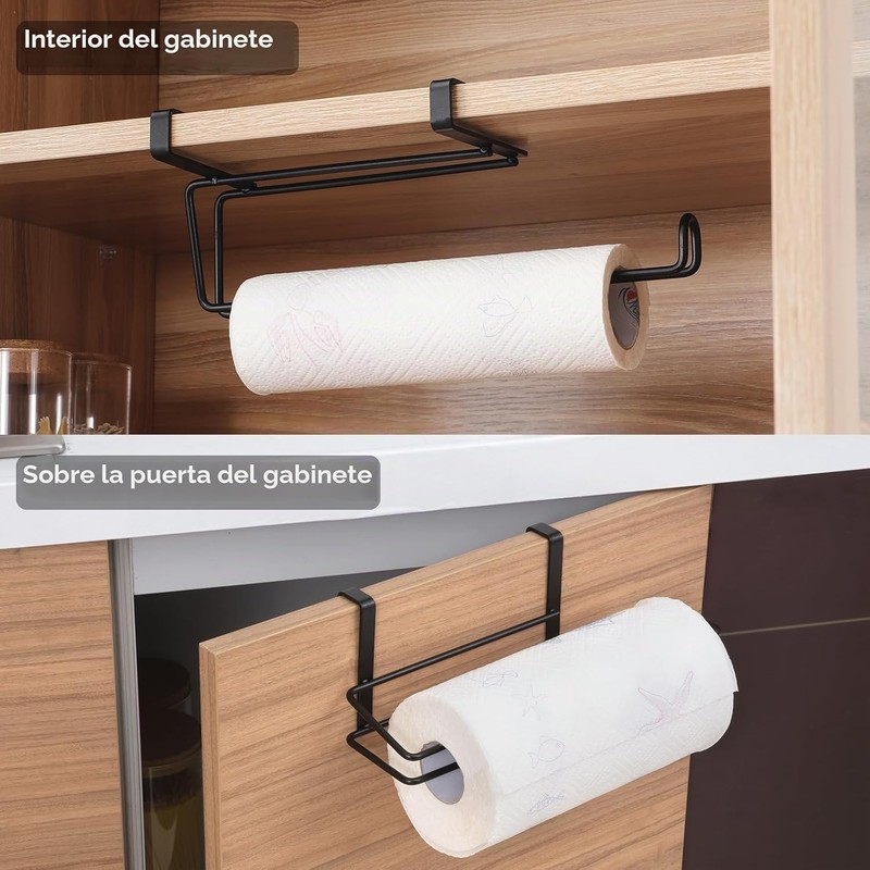 Toallero de Papel T.R.Sani 1008B Negro de Acero Inoxidable -