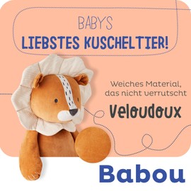 Noukie's - Cuddly Blanket for Children - Small Plush Toy Babou - Comforter Made of Organic Cotton - Child-friendly Size (25 cm)