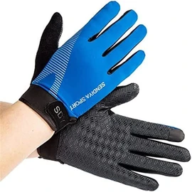 Workout Gloves Weight Lifting - Full Palm Protection & Extra Grip, Gym Fishing Fencing Gloves forTraining, Fitness, Exercise Gloves (Men & Women) (Medium, Blue)