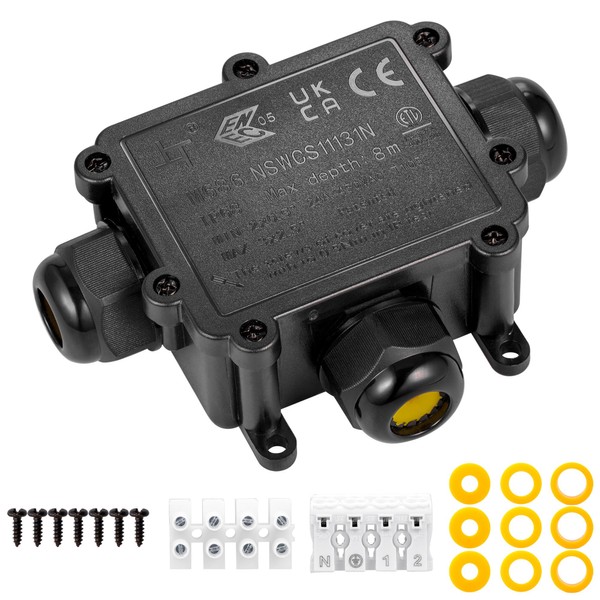 3-Way Junction Boxes Waterproof IP68 3-Way Junction Box for Outdoor