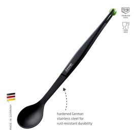 triangle FinalTouch 50 493 17 01_B Tasting Spoon with Tweezers Black Professional Quality 2-in-1 Spoon and Kitchen Tweezers
