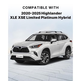 Richeer 260LBS Roof Rack Cross Bars for 2020-2025 Highlander XLE XSE Limited Platinum Hybrid with Side Rails, Heavy Duty Aluminum Cargo Racks Rooftop Luggage Canoe Kayak Bicycle roof Bag