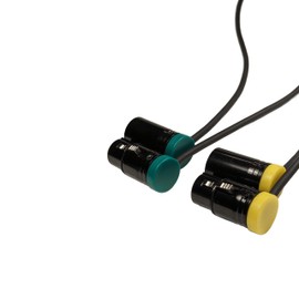 Milestock 2-Pcs Low-Profile 3-Pin XLR Female to XLR Male Adjustable-Angle Cable for Sound Devices 302, 552, 633, 688, 788T Mixer, Zaxcom, Zoom F8 Recorder and More, Yellow and Green