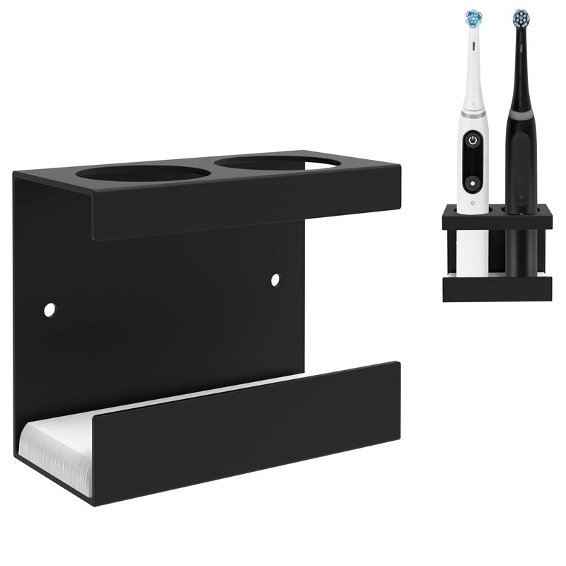 Linkidea Wall Mount Electric Toothbrush Holder for Bathroom, 2 Slots