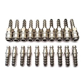 Rectus 21 Type - Quick Connector Set with 8mm Hosetail Used on Water Fed Pole Systems 10 Pack
