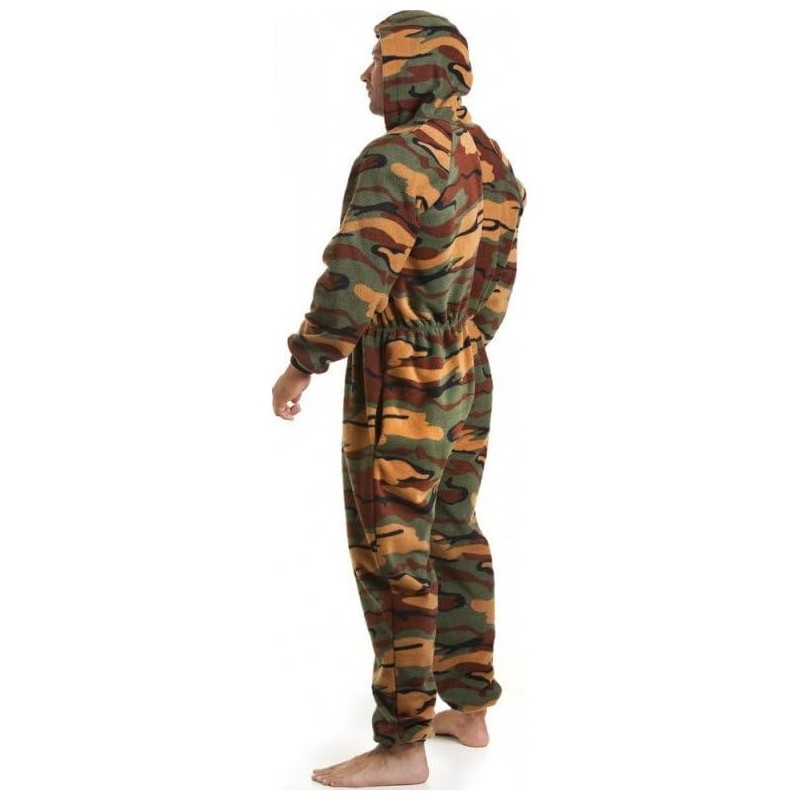 Camille Mens Super Soft Fleece Onesie - Hooded All in