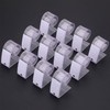 WedDecor Plastic Tablecloth Clips with Hook & Loop Strips, Transparent