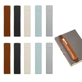 10 Pcs Elastic Band Pen Holder, Pen Holder for Notebook, Pen Holder for Journal with PU Leather Pen Sleeve Pouch for Journals, Notebooks, Binders, Planners, Tablet Covers 5 Colors (Multicolor)