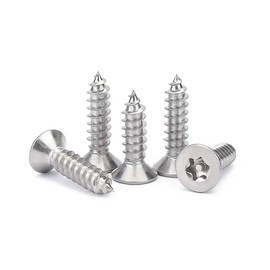 SYDARSYN Torx Countersunk Tapping Screws 304 Stainless Steel Flat Head Wood Screws M2.9 x 6.5 mm (Pack of 100)