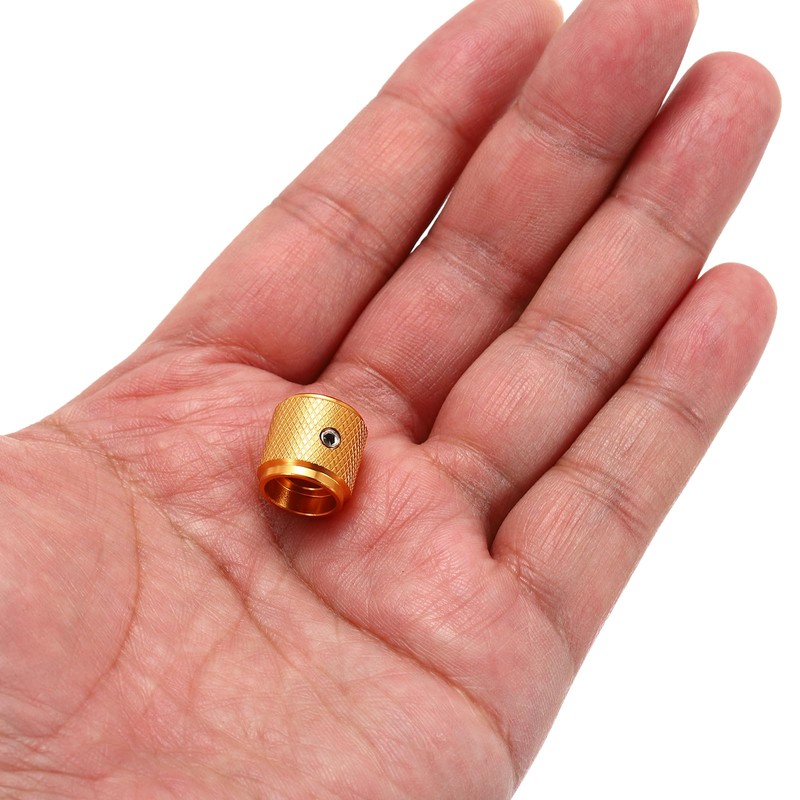 sourcing map 6 Pcs Aluminium Potentiometer Knobs, 1/4" (6mm) Universal