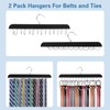 Ruaizel 2Pcs Tie Rack & Belt Hanger, Tie Rack with