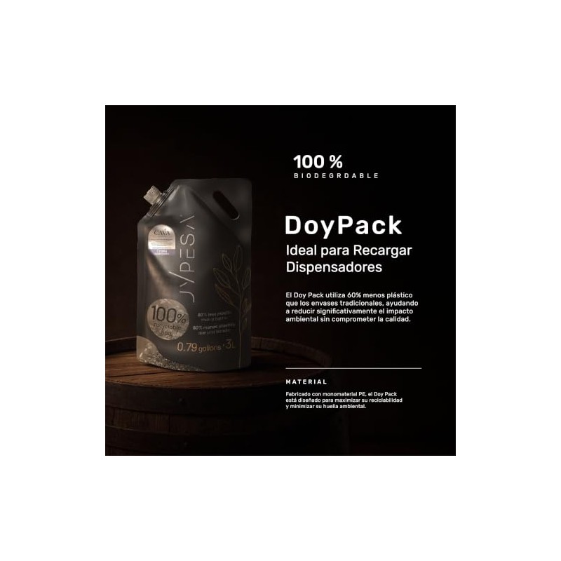 Kit Refill Crema Humectante Cava 4 DoyPack 3L para Dispensador