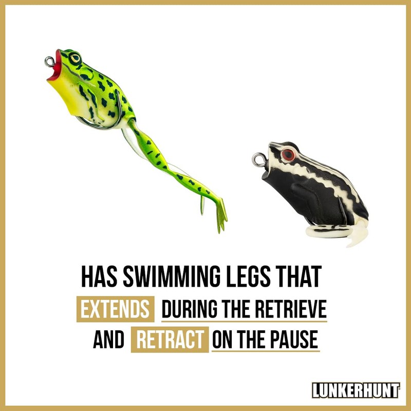 Lunkerhunt Frog Fishing Lure for Bass Fishing | Popping Frog