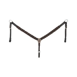 JTI Royal King Braided Leather Breastcollar Dark Oil