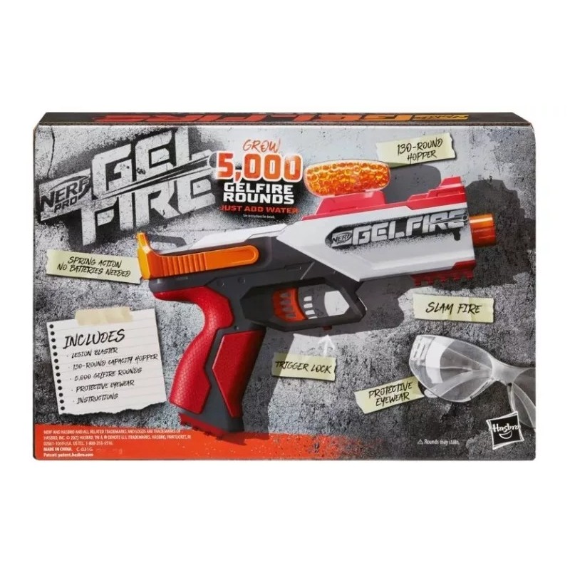 Hasbro Nerf Pro Pistola Hidrogel Fire Legion 5000 Perlas