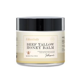 FilmFish Beef Tallow & Organic Honey Balm for All Skin Types - Grass-Fed, Non-Greasy Moisturizer for Face, Hands & Body, Fragrance-Free, Sensitive Skin Safe, Deep Hydration Natural Skincare 2 oz