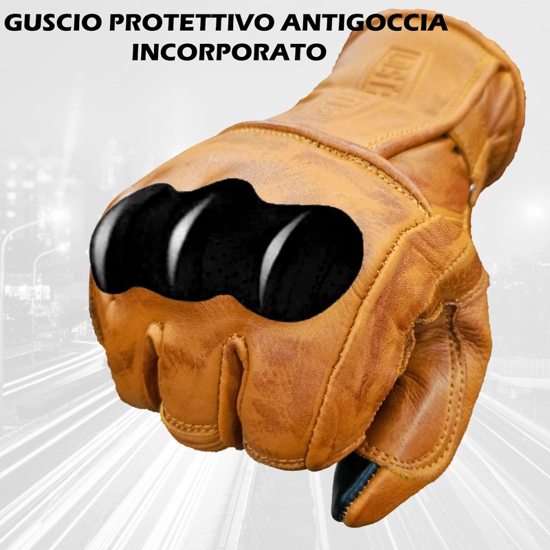 PRO FUTURE CAFE RACER Chopper Custom Wax Yellow Touch Leather