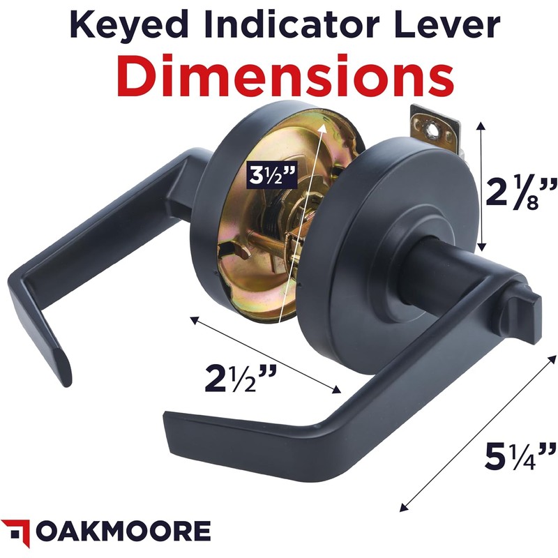 OAKMOORE Keyed Entry Commercial Door Handle | Heavy Duty Commercial