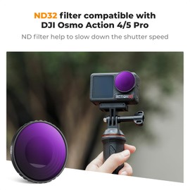K&F Concept ND32 Filters for DJI Osmo Action 5 Pro & Action 4, 5-f Stop Neutral Density Optical Glass with 28-layer Coating Camera Accessories