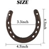 ROYHOO 2PCS Cast Iron Horseshoe，for Good Lucky, Durable Cast Iron