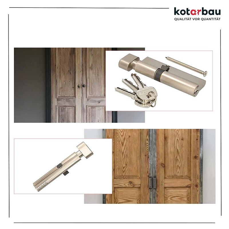 KOTARBAU 5907465919593 Lock Cylinder, Nickel, A 40 / B 40