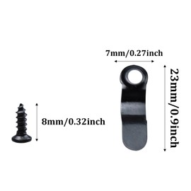 bociloy 100Pcs Picture Frame Turn Button Fasteners with Screws, 7x23mm Metal Photo Frame Hardware Backing Clips for Hanging Pictures, Posters, Drawing Crafts - Black