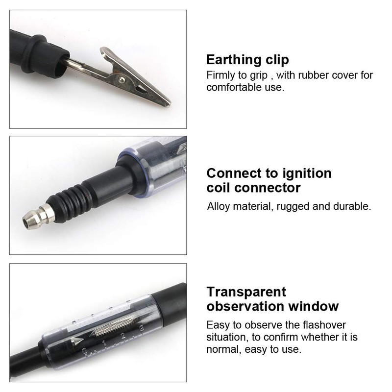 Qiilu Car Ignition Tester, Car Spark Plug Tester Ignition System