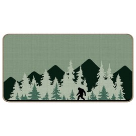 TopXmai Bigfoot Sasquatch Forest Green Door Mat,Camper RV Rugs for Inside,Camping Decor Door Mat,RV Door Mats for Indoor Outside Entrance,Gifts for Camping Camper Lover,17x30 Inch,DD-140