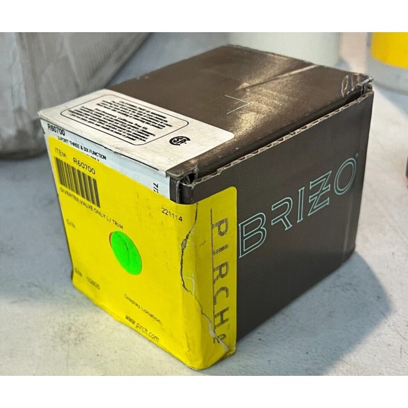 Brizo Diverter Valve Only - NO Trim UNLACQUERED BRASS New!