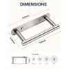 RARXTR Toilet Paper Holder Adhesive or Screw Stainless Steel Brushed