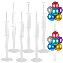 Voircoloria 6 Sets Balloon Stand Kits, Balloon Sticks Holders with Base for Table Graduation Birthday Baby Shower Gender Reveal Party Decorations