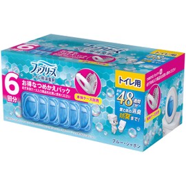 Febreze Deodorizing Air Freshener for Toilet, Blue Soap Scent, Refill Pack, 0.2 fl oz (6.3 ml) x 6 Packs (Case Sold Separately)