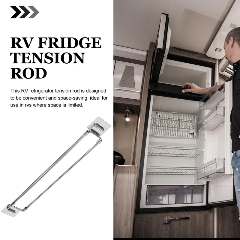 iplusmile 4pcs Rv Fridge Rod Stainless Steel Tension Rods for