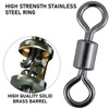 Alwonder 100PCS Micro Swivels for Fly Fishing, Small Rolling Barrel