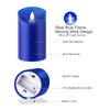 Windshell Blue Flame Candles (Blue LED Light Source), Moving Wick