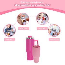 2-in-1 Inner Tray Compatible with YETI Cups Accessories, Silicone Cup Separator, Compatible with YETI Cup 42 oz, YETI Accessory, Reusable Liner for Party, Leisure, Outdoor, Office etc