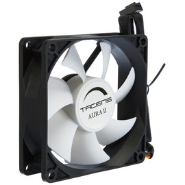 Tacens 3AURAII - Computer fan (8cm, 10dB, 1500 RPM, Fluxus II technology, anti-dust system, 60,000h duration) black