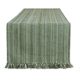 DII DII Variegated Tabletop Collection, Table Runner, 13x72, Artichoke Green