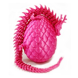 3D Printed Dragon Egg, Mysterious Dragon Egg Surprise Toys, for Home and Office Executive Desks Décor (Pink)