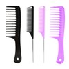 Fgail 4PCS Wide Tooth & Rat Tail Hair Combs Set