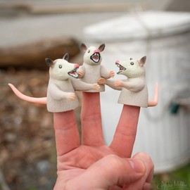 Mcphee 3 Pack Finger Possums Finger Puppets