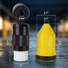 50 Amp Twist Lock RV Plug, Power Cord Connector Kit w/Cord Boot Protector & Receptacle - NEMA SS2-50R 125/250V - 6/3+8/1AWG Power Wire Compatible, ETL Approved for Boat Trailer and RV Parts