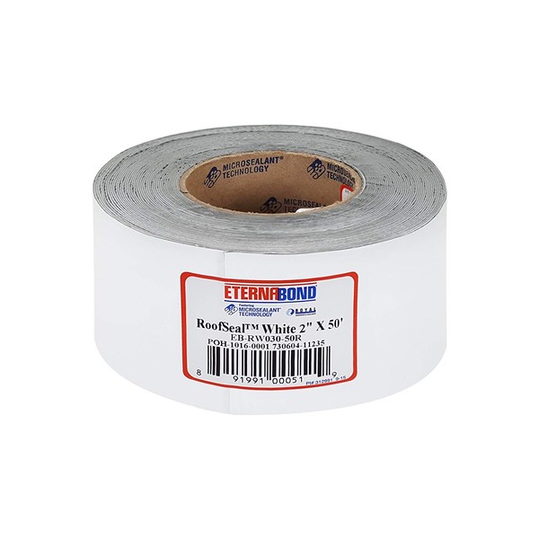 EternaBond New 2" RV Mobile Home Roof Seal Sealant Tape & Leak Repair Tape 2" x 50' Roll White Authentic (2''-50ft)