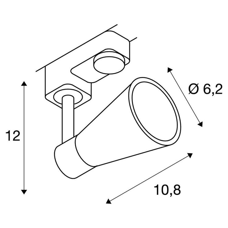 SLV AVO Spot with 3P Adapter, White, 1x GU10, Max