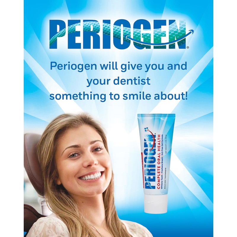 Periogen Tartar Control Toothpaste, SLS Free, Enamel Safe, Whitening Gel