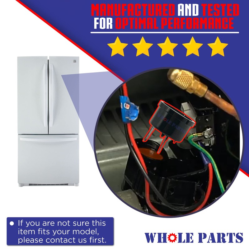 Whole Parts Refrigerator Compressor Overload Protector Part # 6750CL0001D -