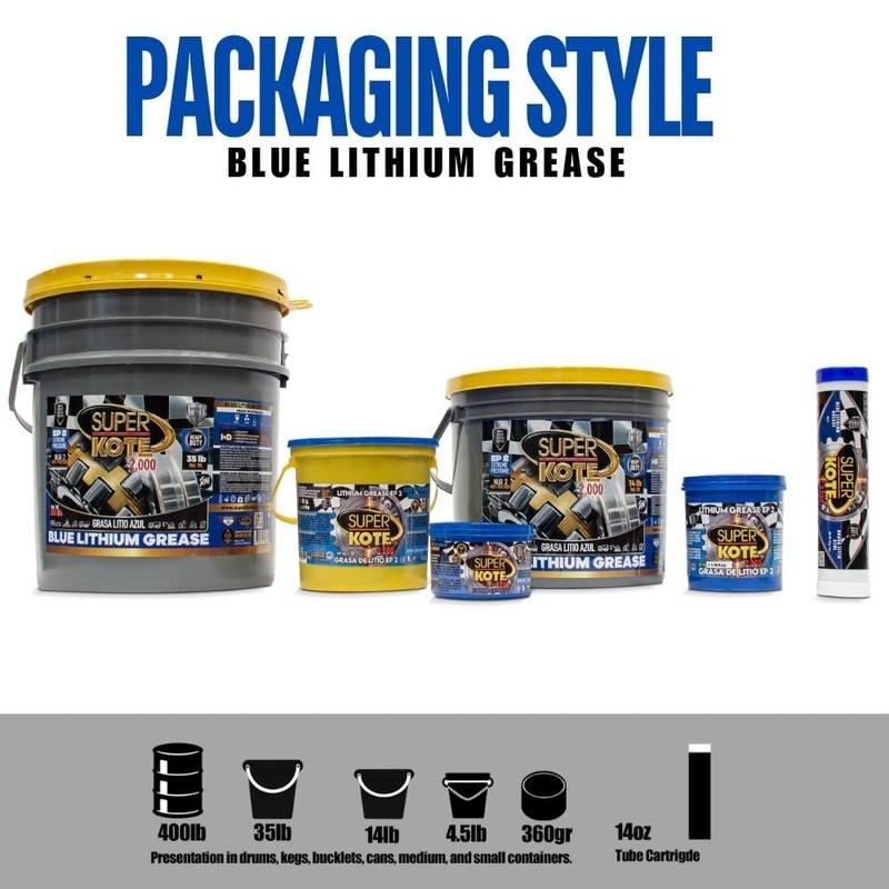 Lithium Grease Superkote 2000/2 Pack Cartridge/NLGI 2 / Multipurpose/Lubricant/Extreme Pressure/High